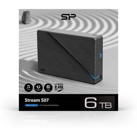 Silicon Power Stream S07 Ext HDD 6TB USB 3.2 Gen 1 (Black)