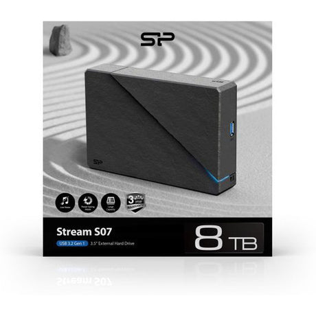 Silicon Power Stream S07 Ext HDD 8TB USB 3.2 Gen 1 (Black)