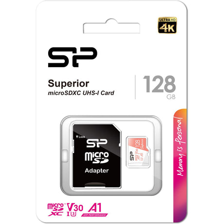 Silicon Power MicroSDXC Superior Pro C10 UHS-1 U3 V30 128GB