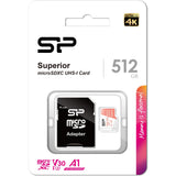 Silicon Power MicroSDXC Superior Pro C10 UHS-1 U3 V30 512GB