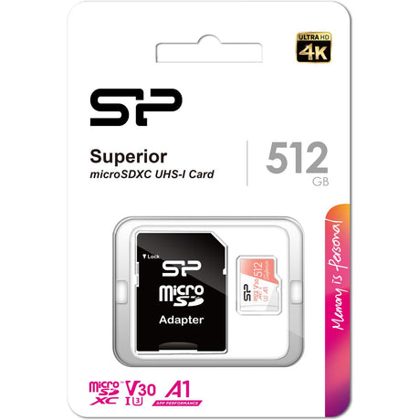 Silicon Power MicroSDXC Superior Pro C10 UHS-1 U3 V30 512GB