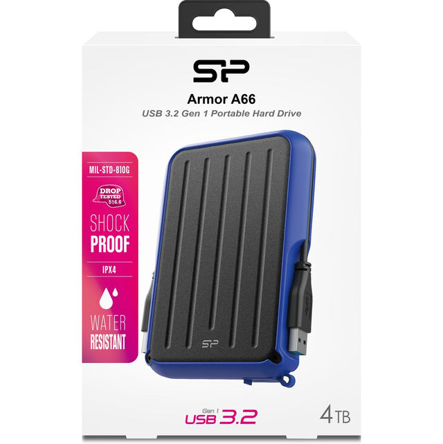 Silicon Power Armor A66 Ext HDD 4TB USB 3.2 Gen 1 (Blue)