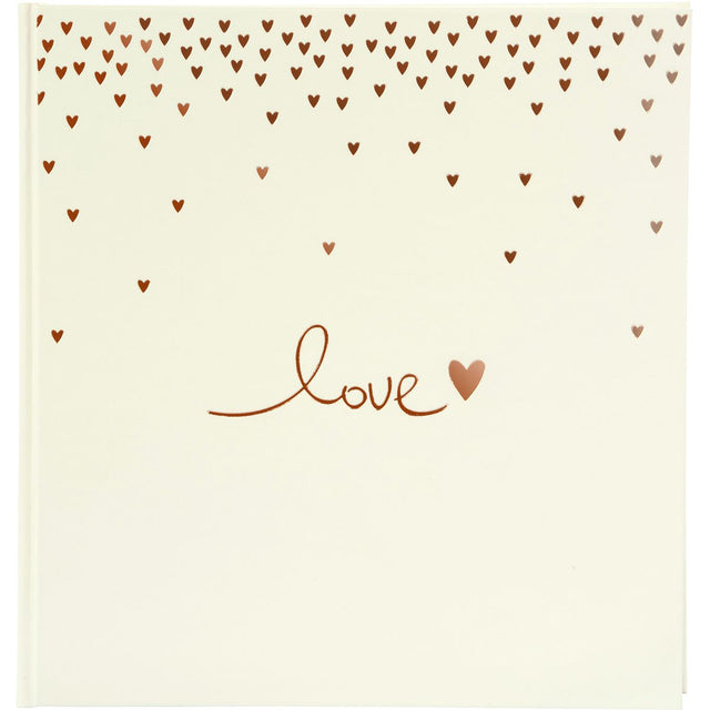 Goldbuch Raining Hearts Peach Wedding Album 30x31