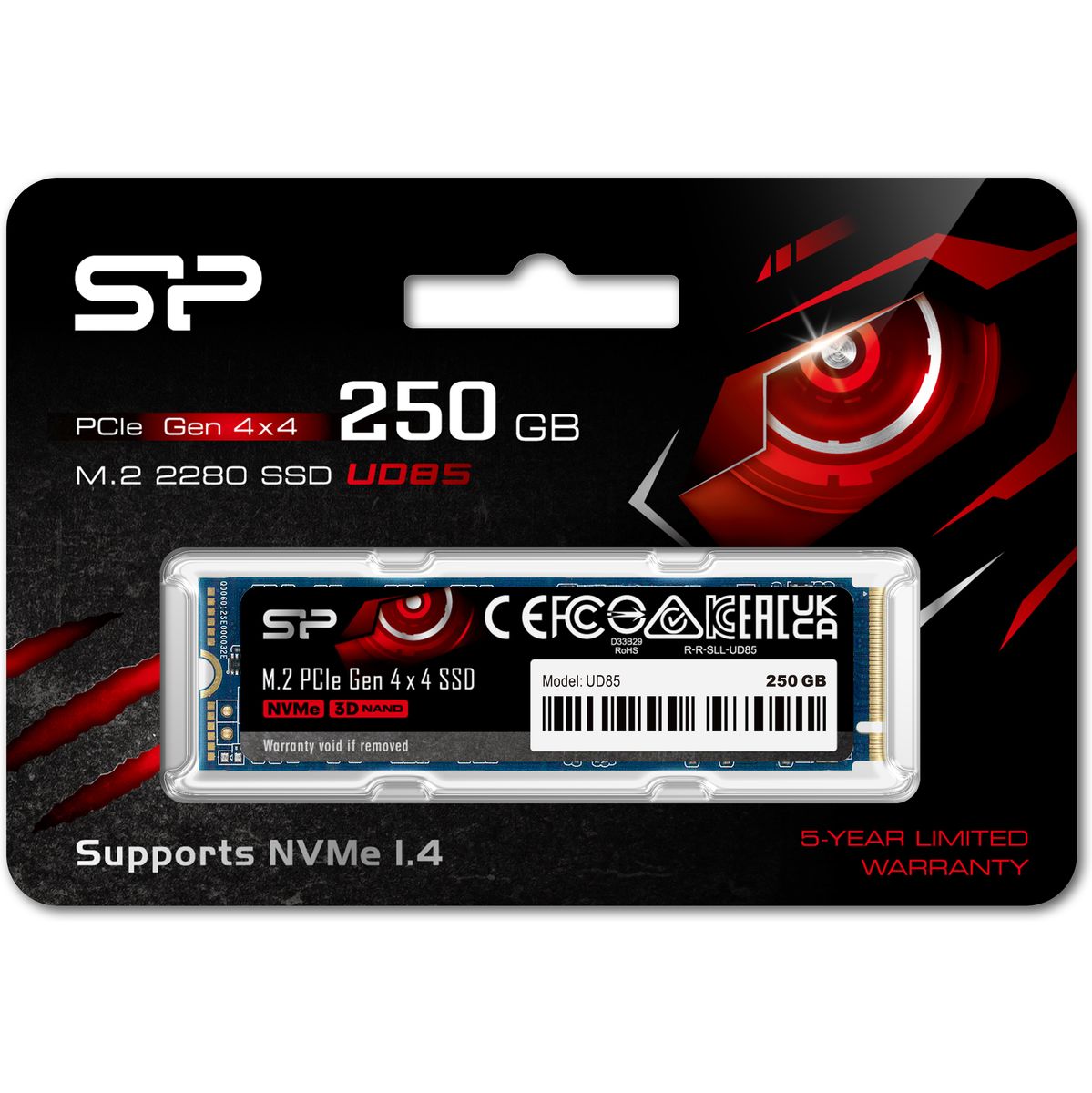 Silicon Power UD85 SSD 250GB M.2 PCI-E GEN4 X4 & NVMe 1.4