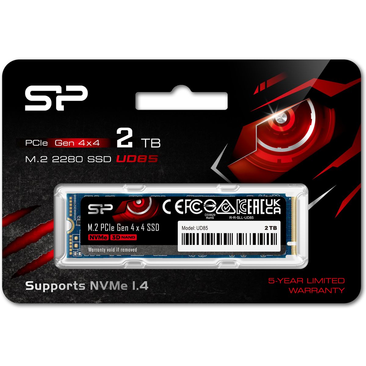 Silicon Power UD85 SSD 2TB M.2 PCI-E GEN4 X4 & NVMe 1.4