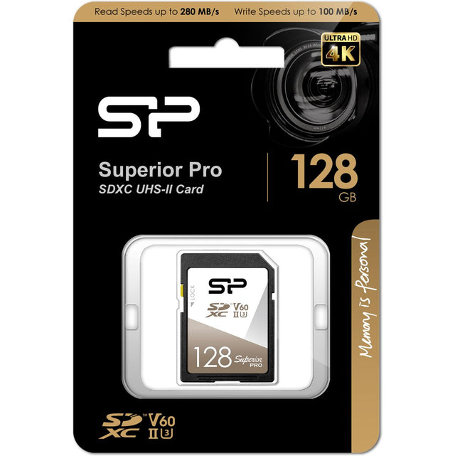 Silicon Power SDXC Card Superior Pro Class 10 UHS-2 U3 V60 128GB