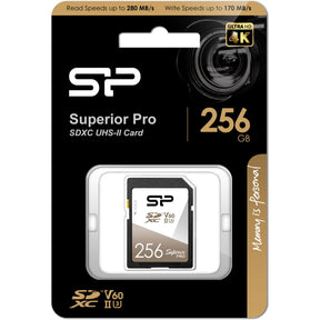 Silicon Power SDXC Card Superior Pro Class 10 UHS-2 U3 V60 256GB