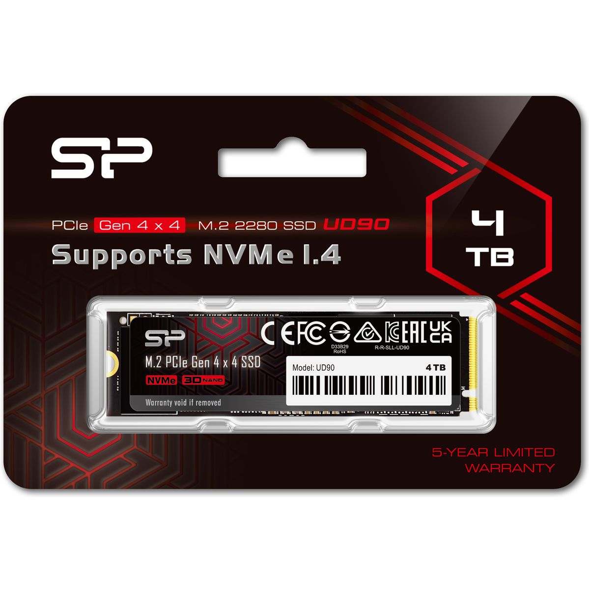 Silicon Power UD90 SSD 4TB M.2 PCI-E GEN4 X4 & NVMe 1.4