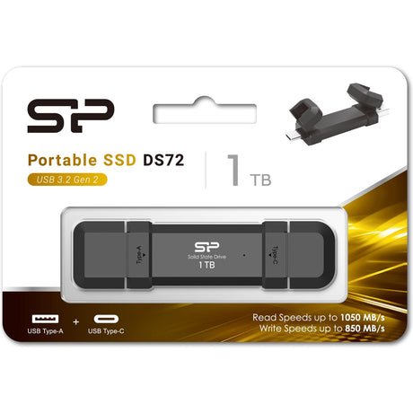 Silicon Power DS72 SSD Stick 1TB USB 3.2 Gen 2 Type-A & Type-C