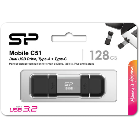 Silicon Power Mobile C51 128GB USB 3.2 Gen 1 Type-A & Type-C