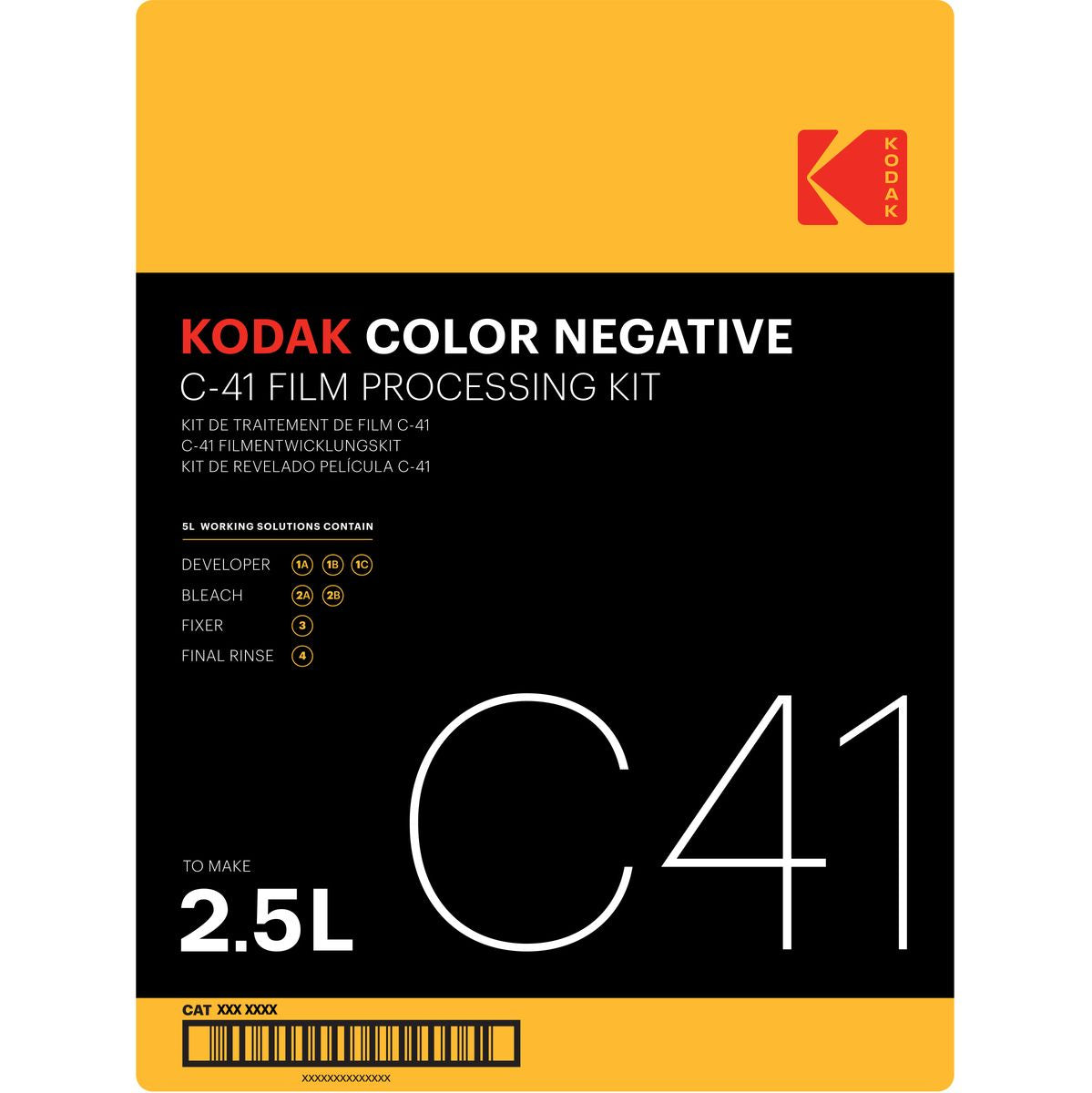 Kodak Colour Negative C-41 Film Processing Kit 2.5l