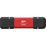 Silicon Power DS72 SSD Stick 250GB USB 3.2 Gen 2 Type-A & Type-C (Red) - image 2 of 5