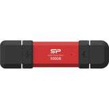 Silicon Power DS72 SSD Stick 500GB USB 3.2 Gen 2 Type-A & Type-C (Red) - image 2 of 5