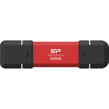 Silicon Power DS72 SSD Stick 500GB USB 3.2 Gen 2 Type-A & Type-C (Red) - image 2 of 5
