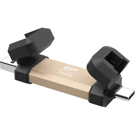 Silicon Power DS72 SSD Stick 250GB USB 3.2 Gen 2 Type-A & Type-C (Gold) - image 3 of 5