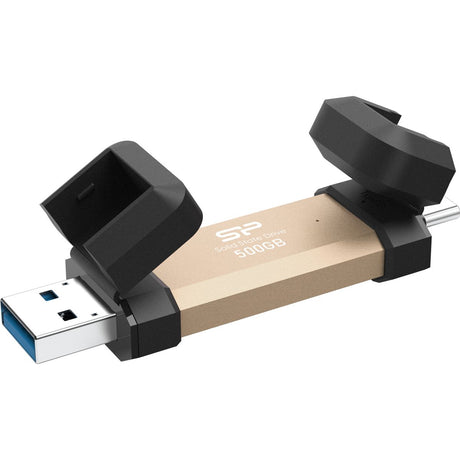 Silicon Power DS72 SSD Stick 500GB USB 3.2 Gen 2 Type-A & Type-C (Gold) - image 5 of 5