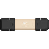 Silicon Power DS72 SSD Stick 1TB USB 3.2 Gen 2 Type-A & Type-C (Gold) - image 2 of 5