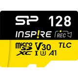 Silicon Power MicroSDXC Card Inspire Class 10 A1 UHS-I U3 V30 128GB w/ Adapter - image 3 of 4
