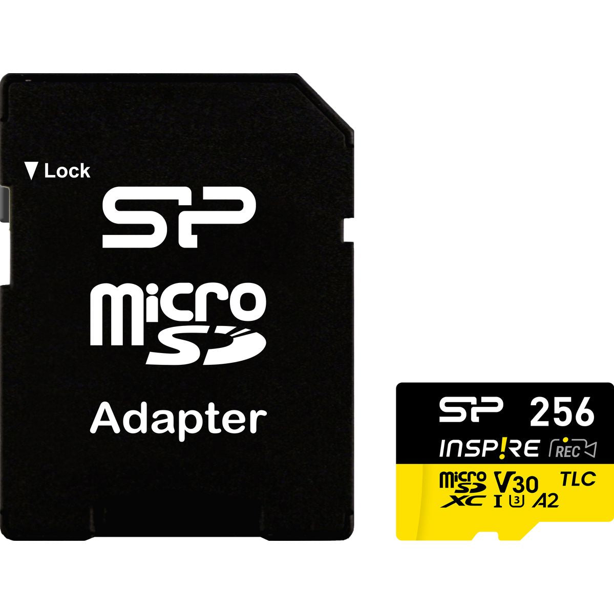 Silicon Power MicroSDXC Card Inspire Class 10 A2 UHS-I U3 V30 256GB w/ Adapter - image 2 of 4