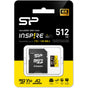 Silicon Power MicroSDXC Card Inspire Class 10 A2 UHS-I U3 V30 512GB w/ Adapter