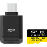 Silicon Power MicroSDXC Card Inspire Class 10 A1 V30 128GB w/ Type-C Reader - image 2 of 4