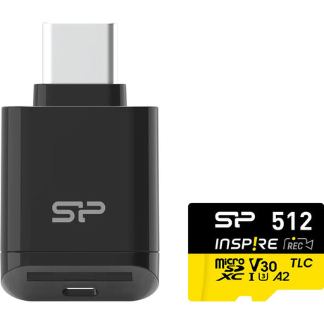 Silicon Power MicroSDXC Card Inspire Class 10 A2 V30 512GB w/ Type-C Reader - image 2 of 4