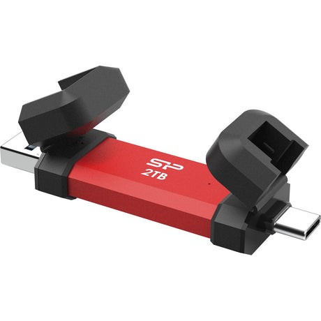 Silicon Power DS72 SSD Stick 2TB USB 3.2 Gen 2 Type-A & Type-C (Red) - image 3 of 5