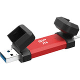 Silicon Power DS72 SSD Stick 2TB USB 3.2 Gen 2 Type-A & Type-C (Red) - image 5 of 5
