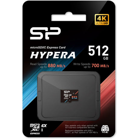 Silicon Power MicroSDXC Express Card Hypera Class 10 A1 UHS-1 U3 V30 512GB