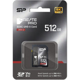 Silicon Power SDXC Card Createpro CR90D Class 10 UHS-II U3 V90 512GB - image 2 of 3