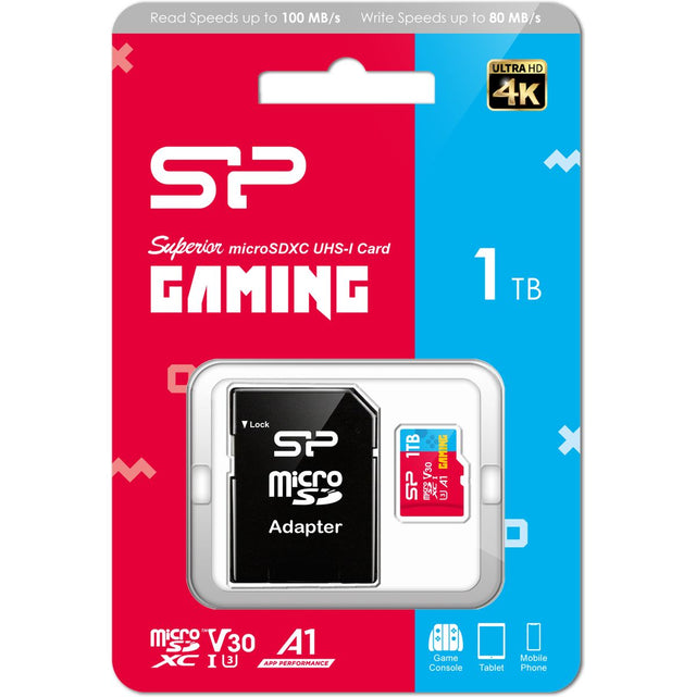 Silicon Power MicroSDXC Card Superior Gaming Class 10 A1 1024GB 1TB w/ Adapter