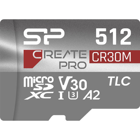 Silicon Power MicroSDXC Card Createpro CR30M Class 10 A2 512GB w/ Adapter - image 3 of 3