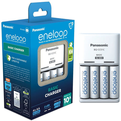 Eneloop CC51 Charger w/ 4X AA 2000 mAh Eneloop - image 2 of 5