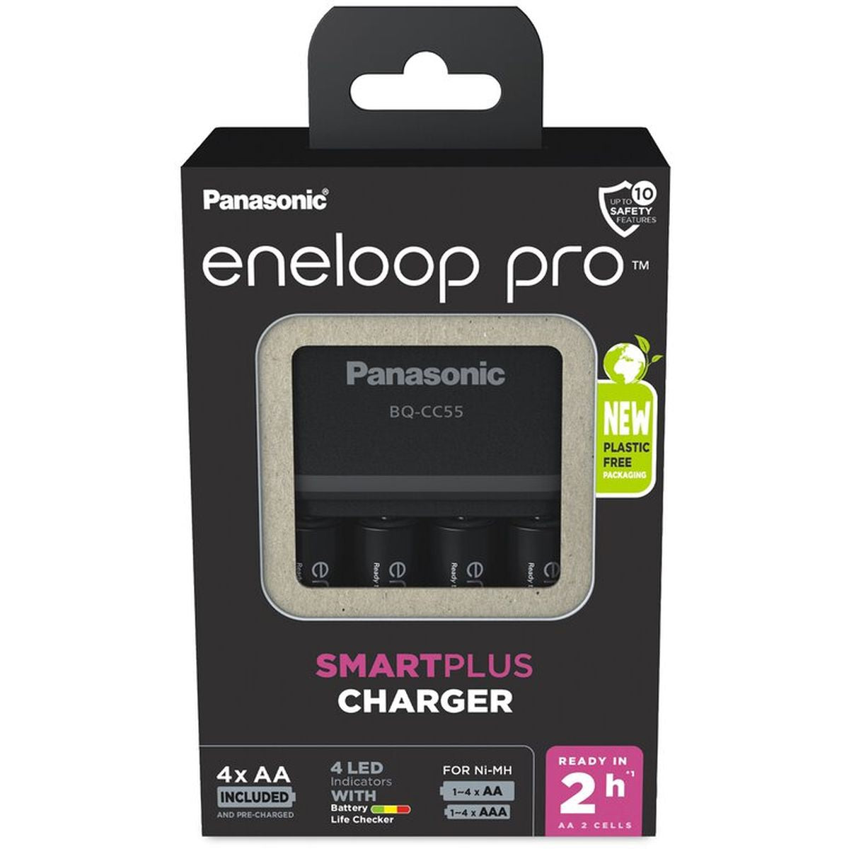 Eneloop CC55 Fast Charger w/ 4X AA 2500 mAh Eneloop Pro - image 3 of 4