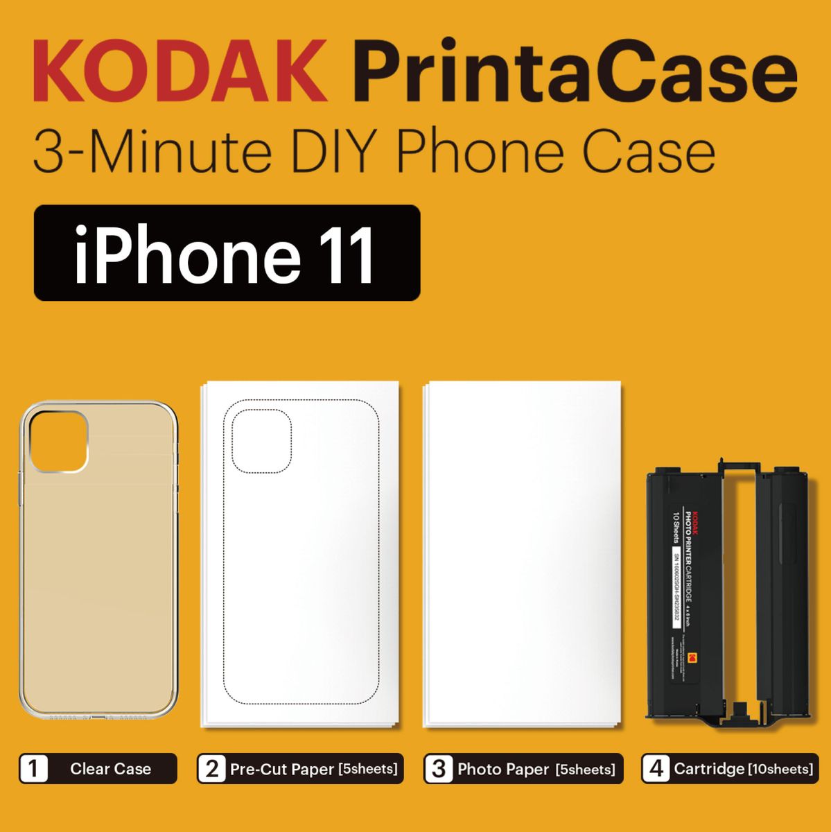 Kodak Printacase For iPhone 11 w/ 10 Papers 5 Pre-Cut / 5... - image 2 of 4
