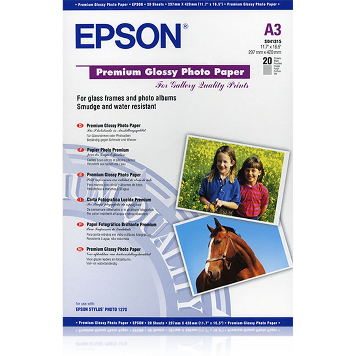 Epson S041315 Premium Glossy Photo Paper A3
