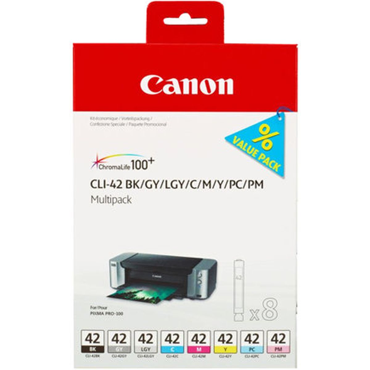 Canon CLI-42 8-Multipack BK/C/M/Y/PC/PM/GY/LGY - image 2 of 2