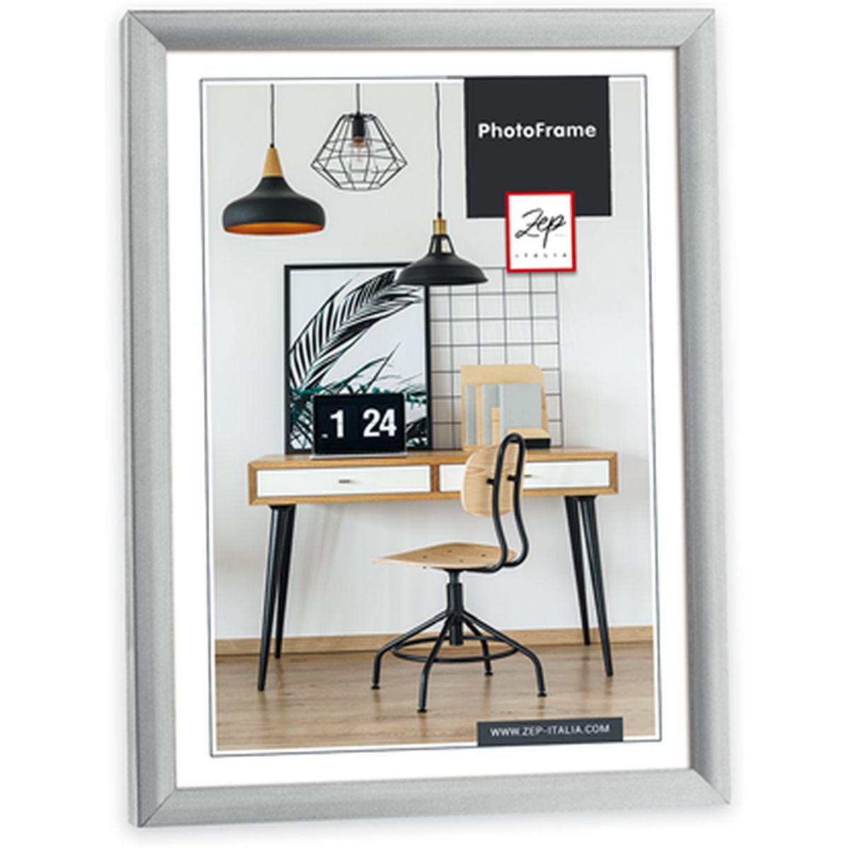 Zep Plastic Photo Frame KL3 Silver 15x20cm