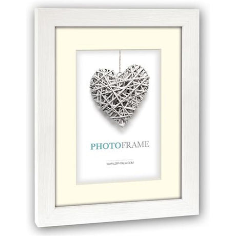 Zep Wooden Photo Frame V32464 Regent 4 White 7x10 / 10x15cm