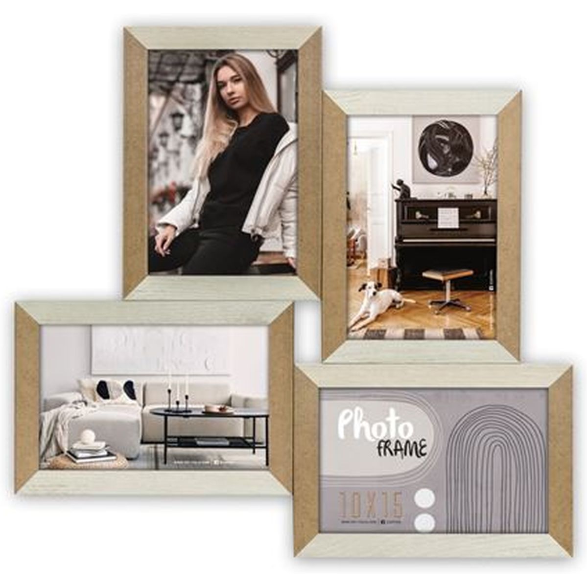 Zep Photo Frame DN496W Vercelli White 4Q 4X 10x15 cm