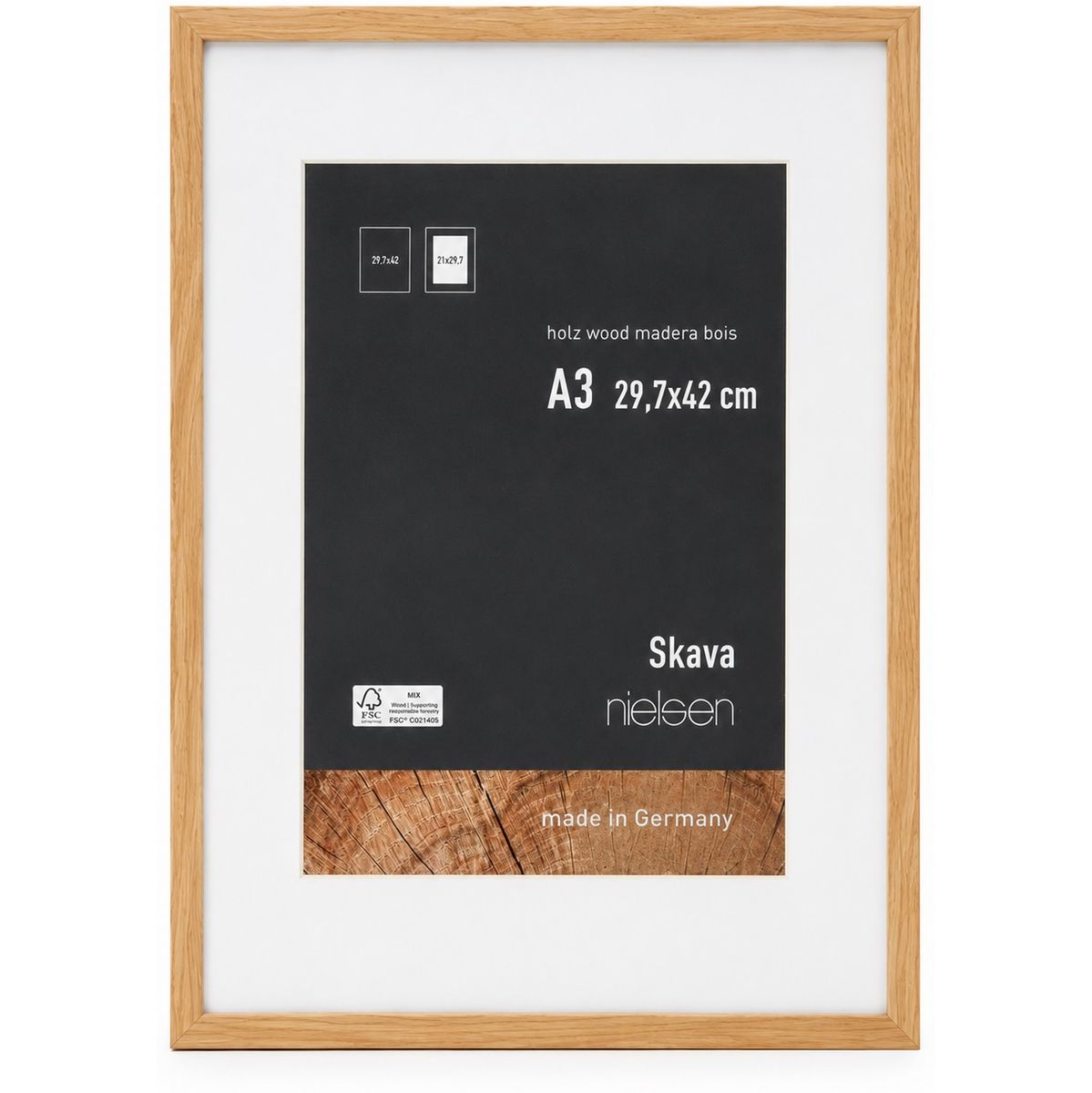 Nielsen Photo Frame 6324102 Skava Oak A3 29.7x42 cm