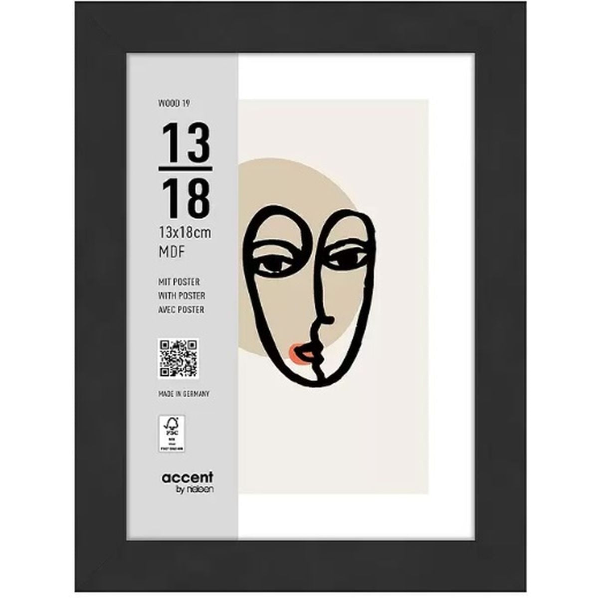 Nielsen Photo Frame 3232201 Wood 19 Black 13x18 cm