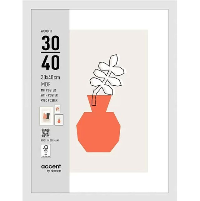 Nielsen Photo Frame 3230202 Wood 19 White 30x40 cm