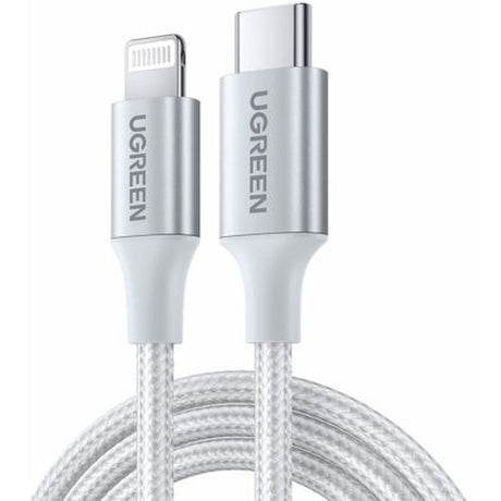 Ugreen USB-C to Lightning M/M Cable Aluminum Shell Braided 1m (Silver) 70523