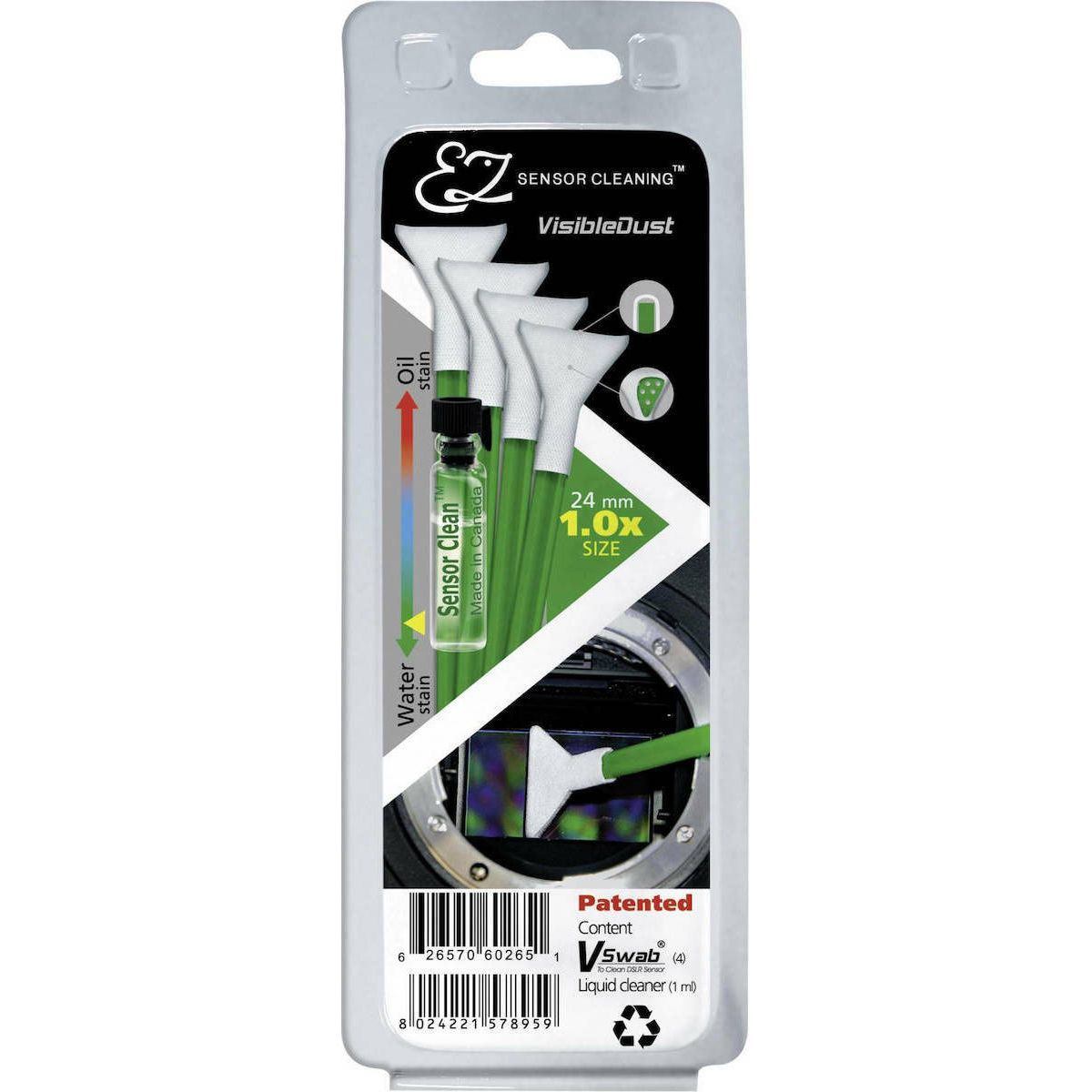 VisibleDust 4 Swabs MXD (Green) 1.0X + Sensor Clean 1ml