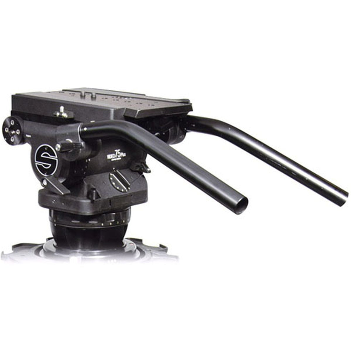 Sachtler 7595 System 75 Plus 75 Plus Studio Fluid Head + Tripod Ob 2000 + Dolly