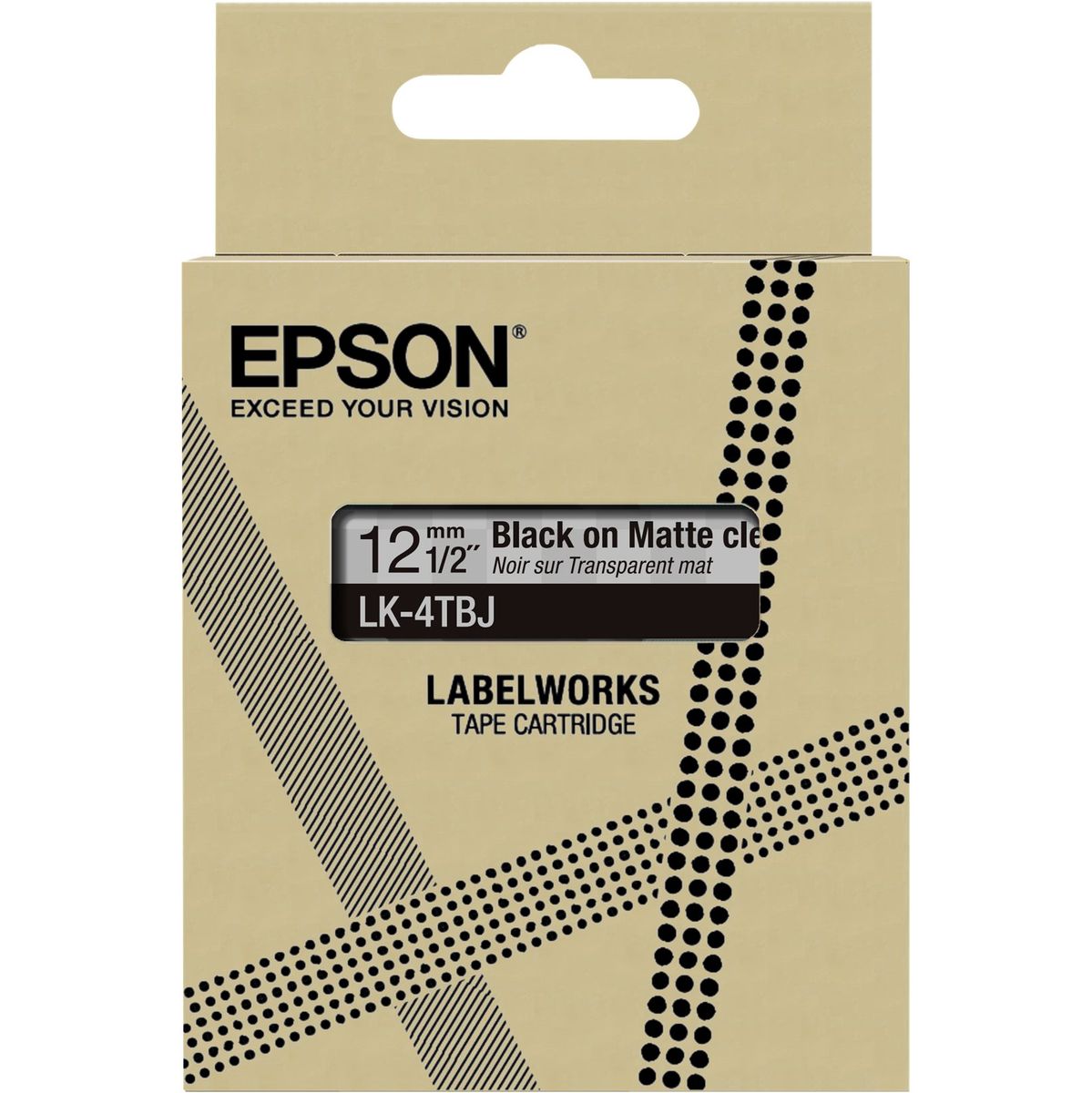 Epson Matte Clear/Black 12mm LK-4TBJ - image 2 of 2
