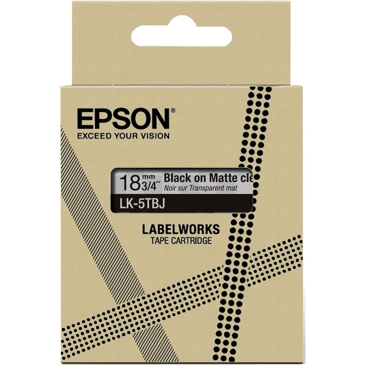 Epson Matte Clear/Black 18mm LK-5TBJ - image 2 of 2