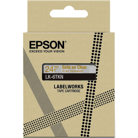 Epson Metallic Clear/Gold 24mm LK-6TKN - image 2 of 2