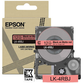 Epson Matte Red/Black 12mm LK-4RBJ